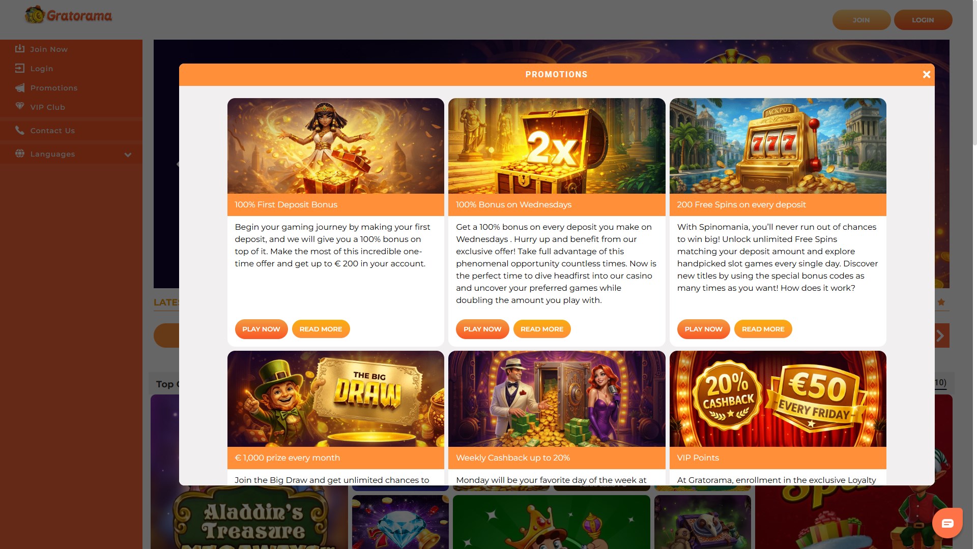 Gratorama Casino screenshot 3
