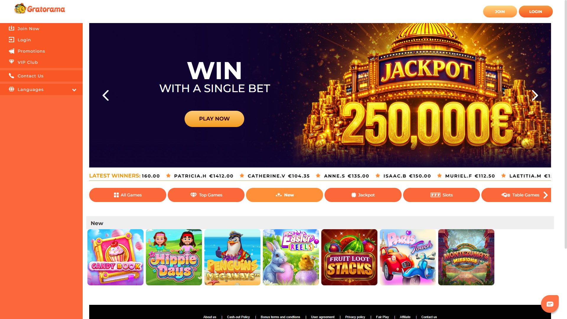 Gratorama Casino screenshot 4