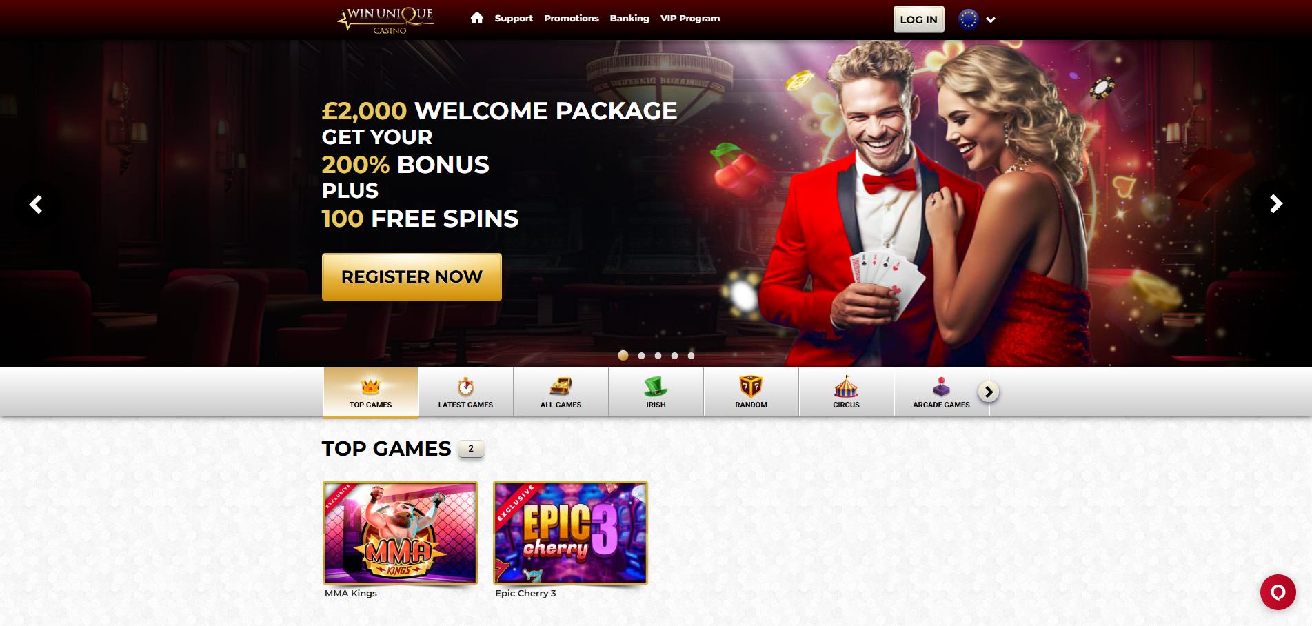 Unique Casino screenshot 1